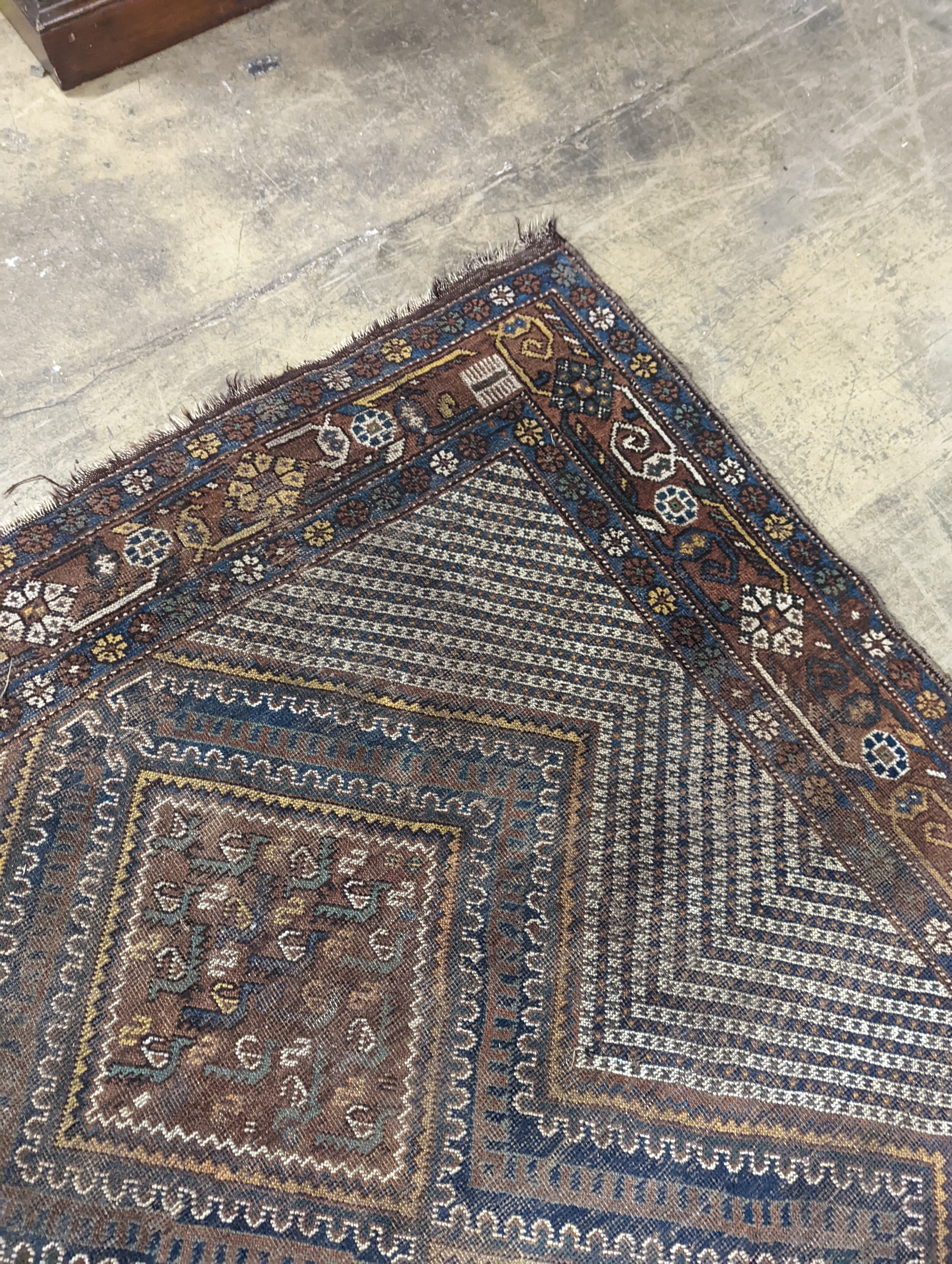 Two antique Caucasian rugs, larger 200 x 135cm